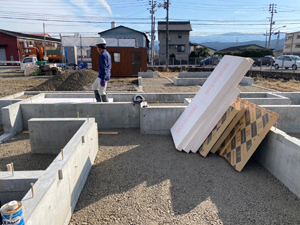 西脇建設 新社屋 基礎工事
