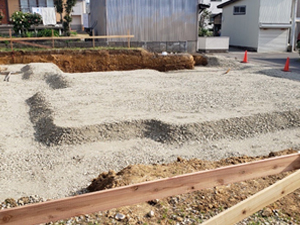 上越市 住宅新築 基礎工事