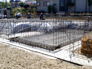 上越市新築 基礎工事