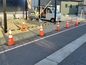 土間コンクリート打設
