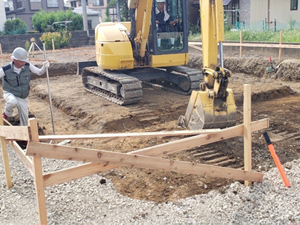 新築工事 根切り