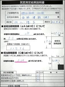 気密測定