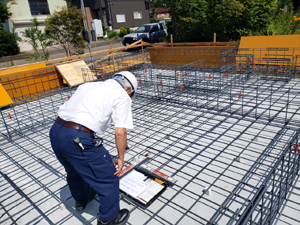 上越市三和　基礎配筋検査