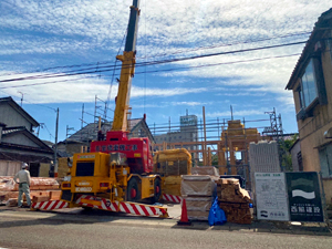 住宅新築工事　建て方